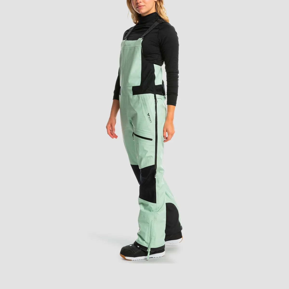 Roxy Lunalite 3L Snow Bib Pants Cameo Green - Womens