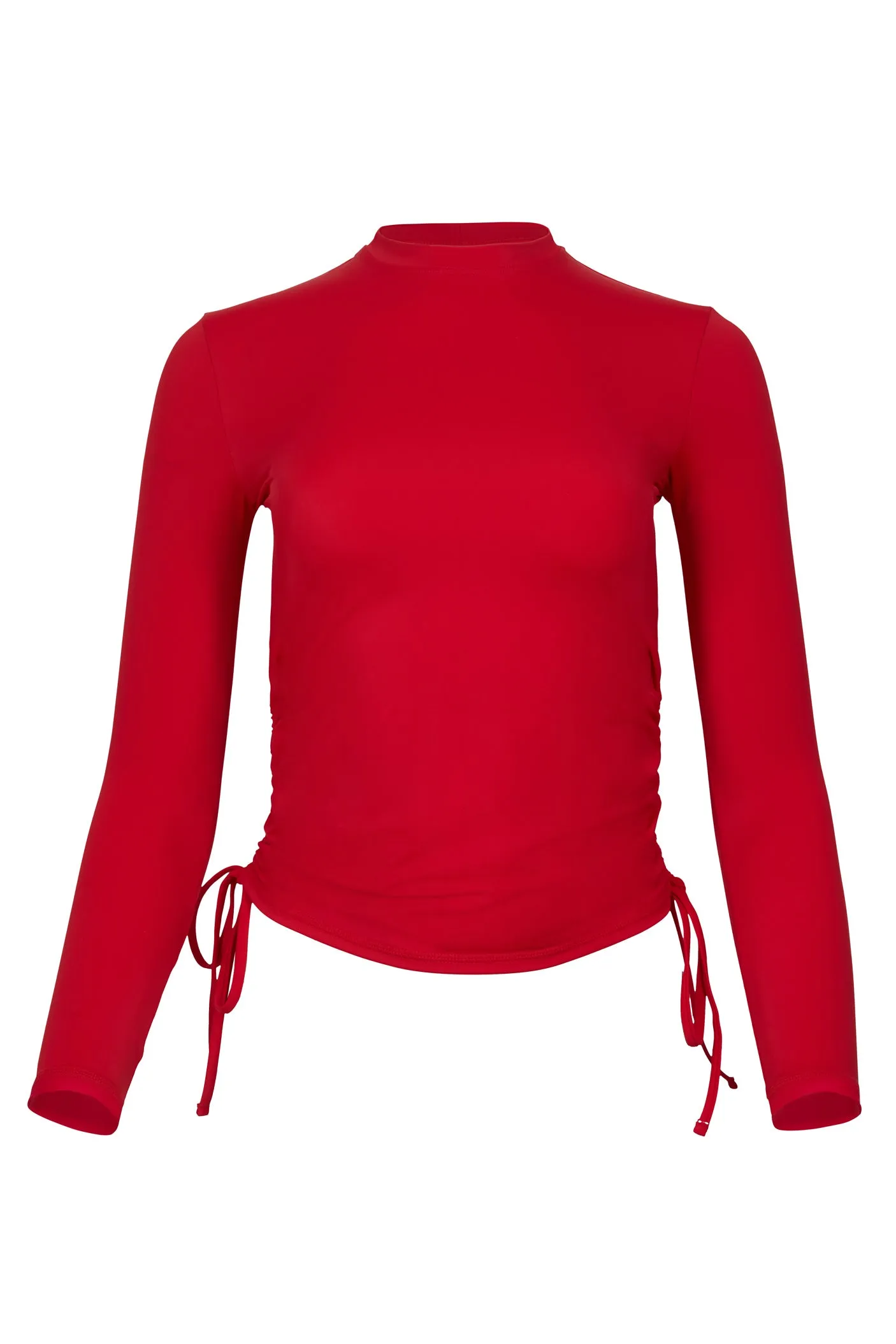 Ruched Rashguard - Red