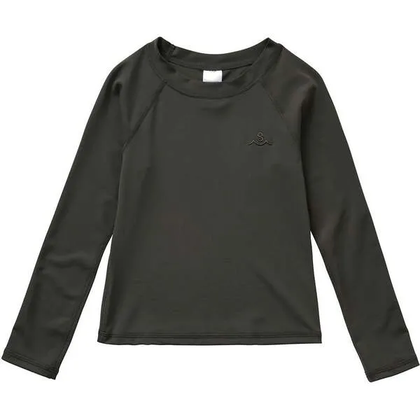 Seaesta Surf Long Raglan Sleeve Rashguard, Charcoal