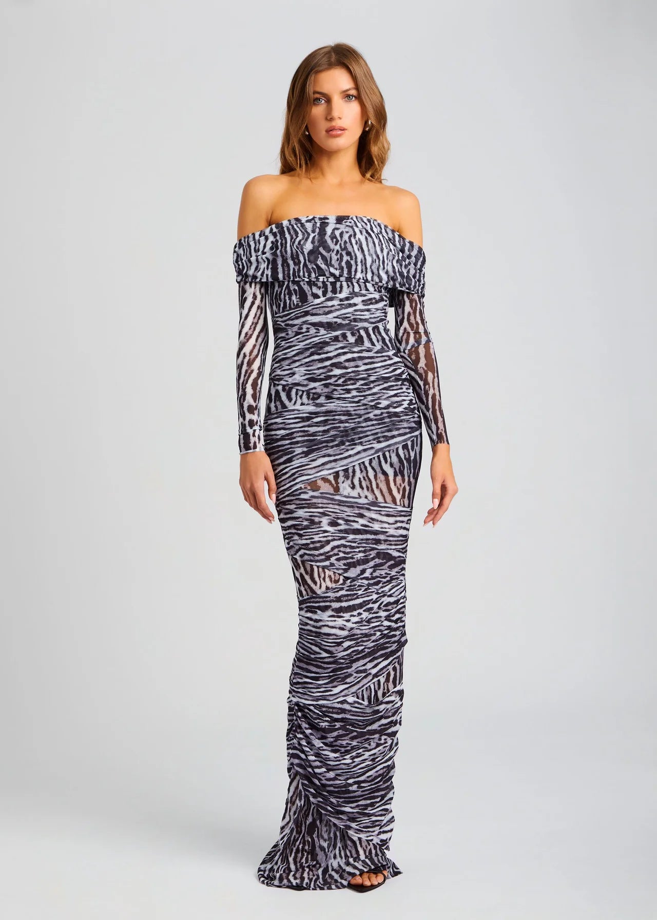 Ser.o.ya - Chanda Gown - Grey Ocelot