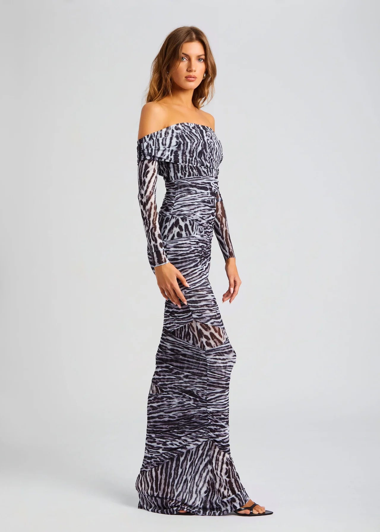 Ser.o.ya - Chanda Gown - Grey Ocelot