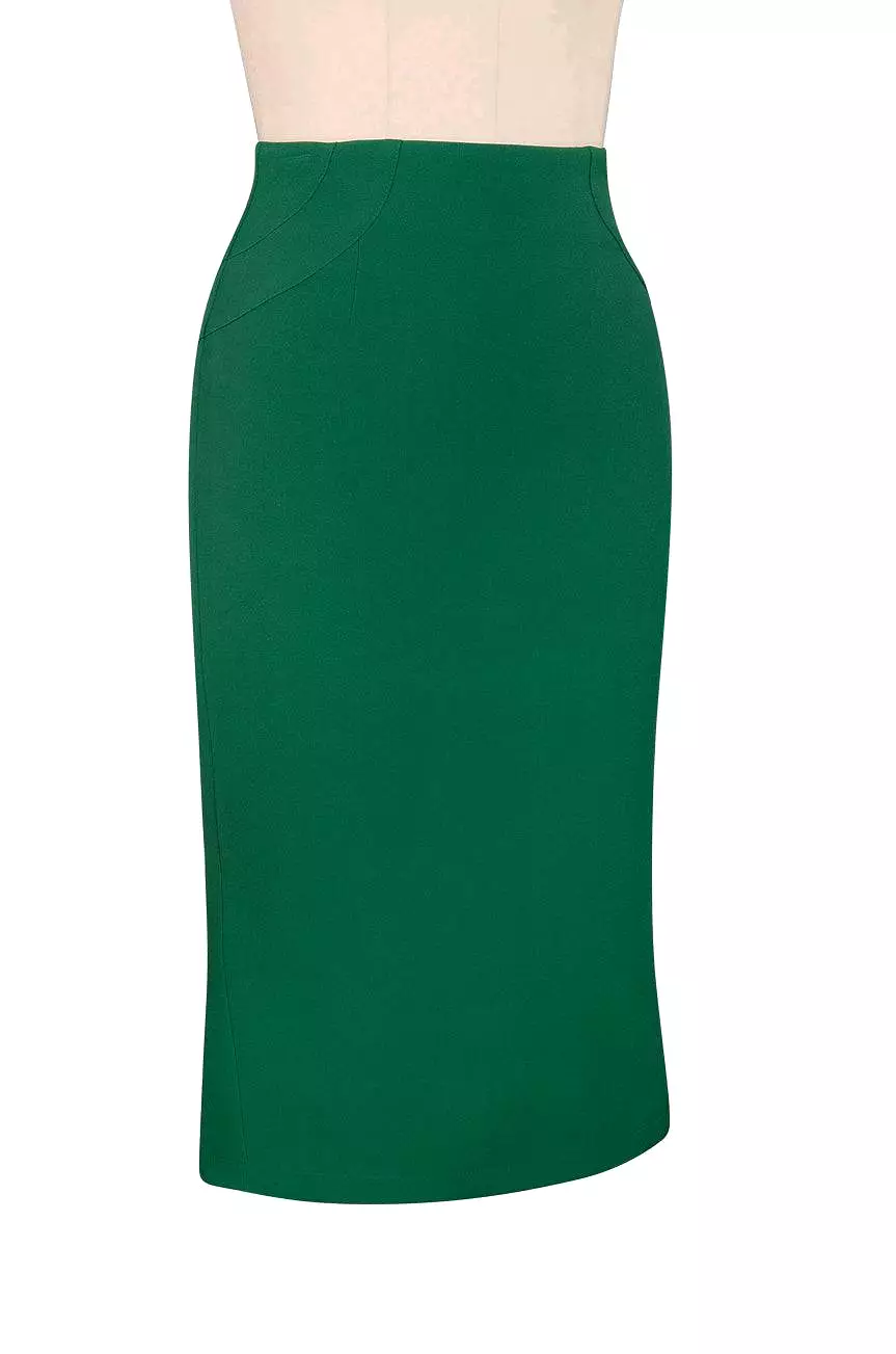 Sherlock Fluted Wiggle Skirt (Green)