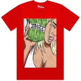 SHES TALKING MONEY : Red Sneaker Tees Shirt