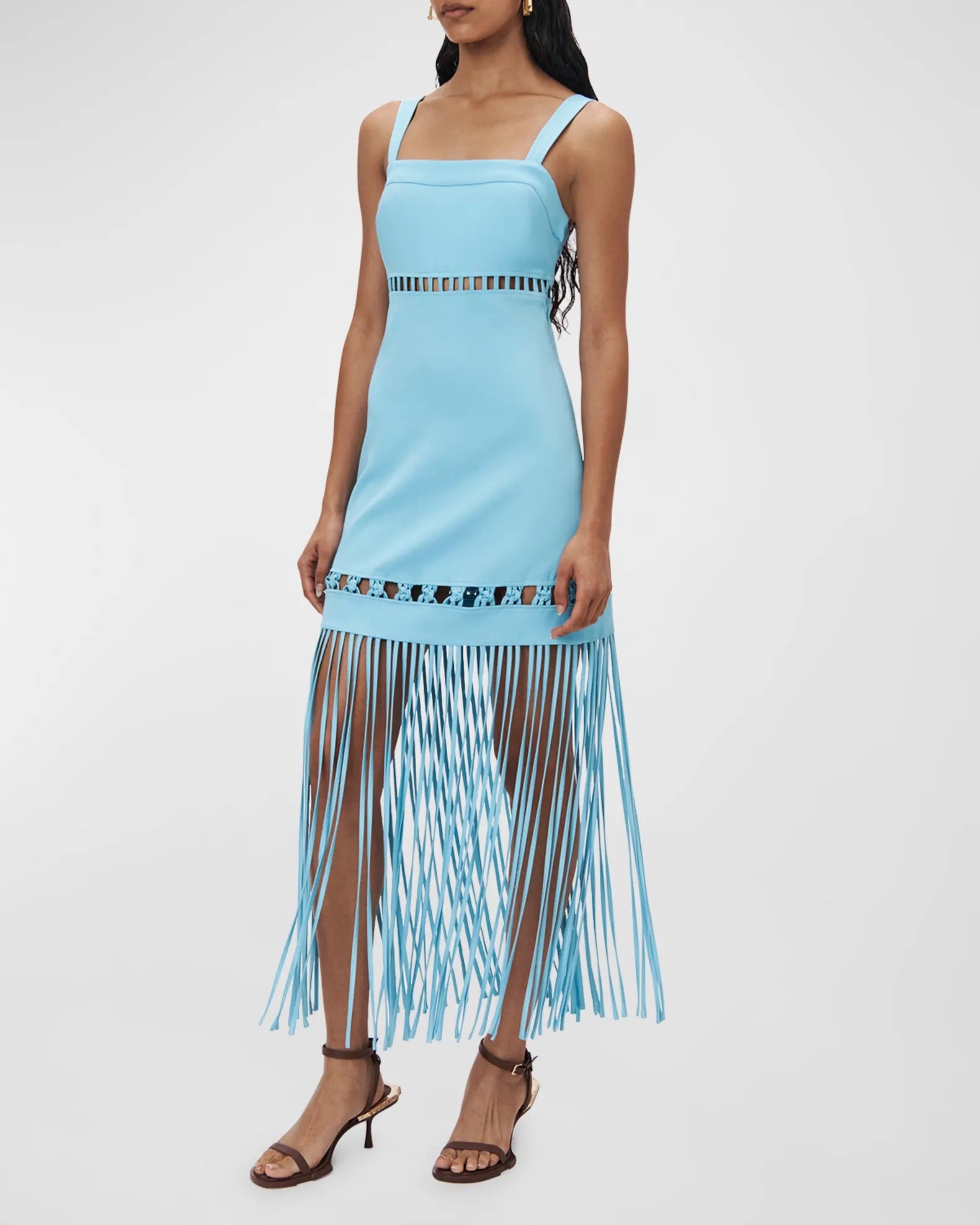 Simkhai - Effy Macrame Sateen Dress - Capri