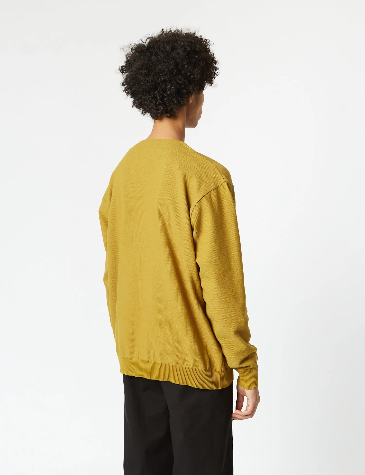 Snow Peak Co/Pe Knit Cardigan - Mustard Yellow