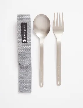 Snow Peak Titanium Fork and Spoon Set