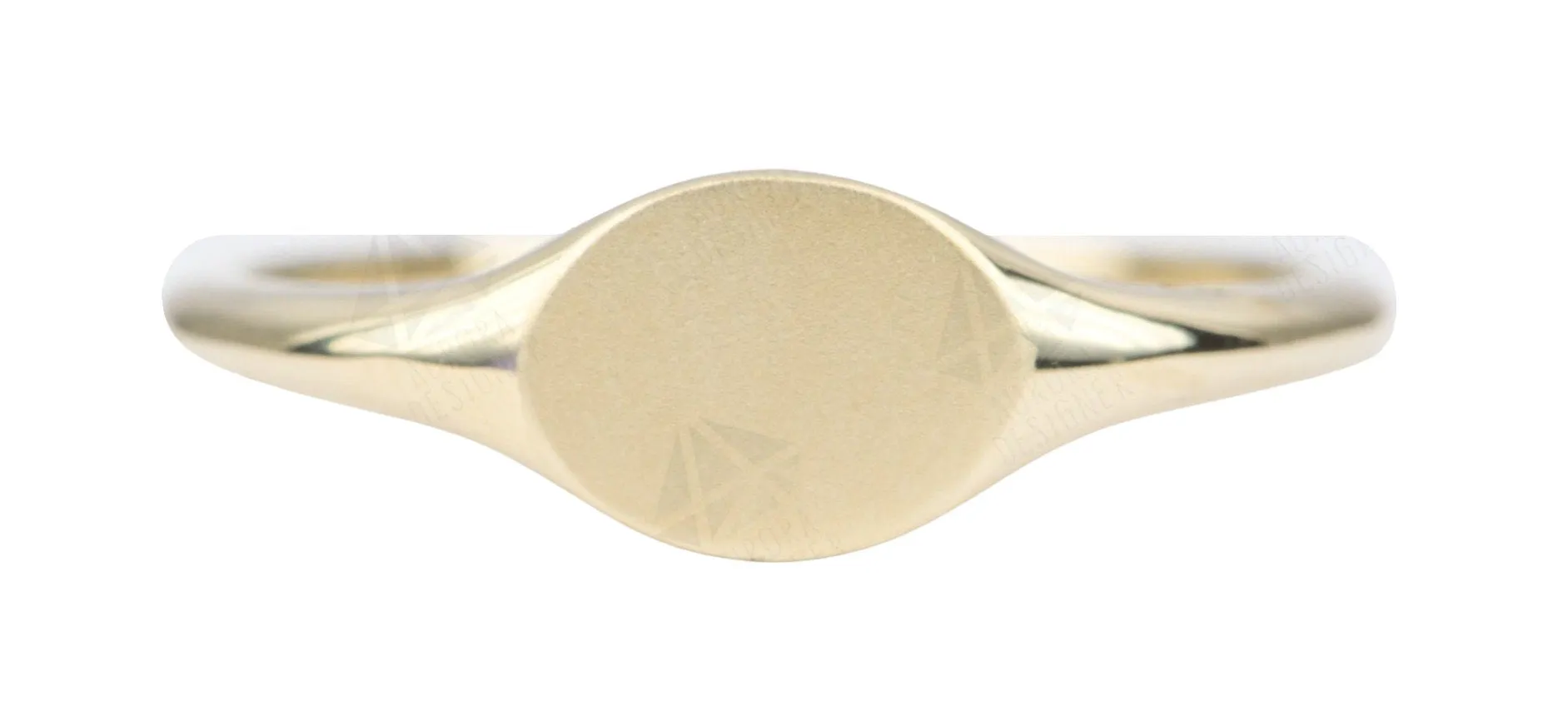 Solid 14K Gold Signet Ring Unique Wedding Band Customizable Birthstone Engraving Available AD2044