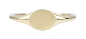 Solid 14K Gold Signet Ring Unique Wedding Band Customizable Birthstone Engraving Available AD2044