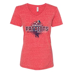 Somerset Patriots Women's Snow Heather Affiliate University Soft Style Tee