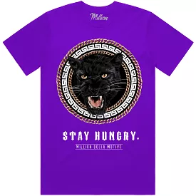 STAY HUNGRY : Purple Sneaker Tees Shirt