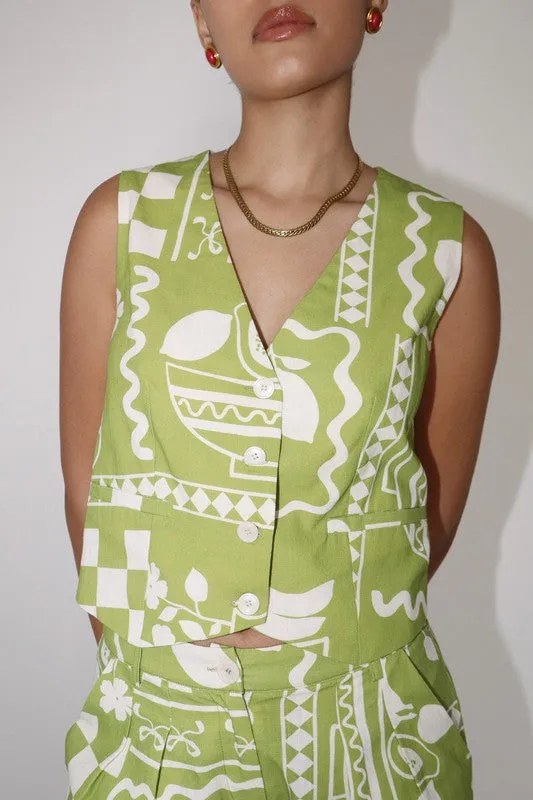 Summer Home Print Vest