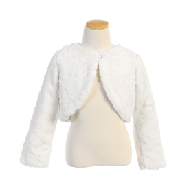 Sweet Kids Inc Soft Marble Fur Jacket - Off White