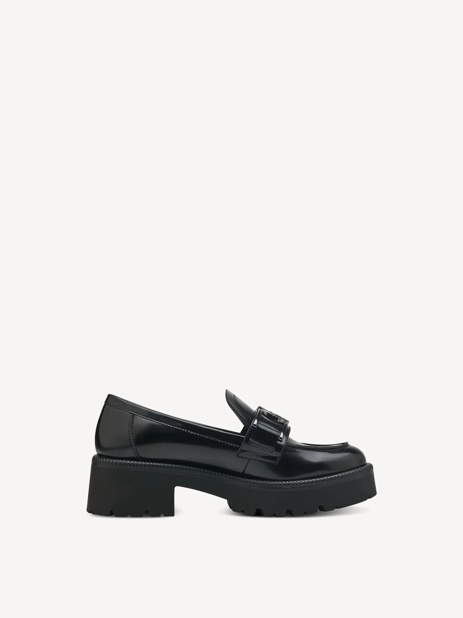 Tamaris Black Chunky Loafers