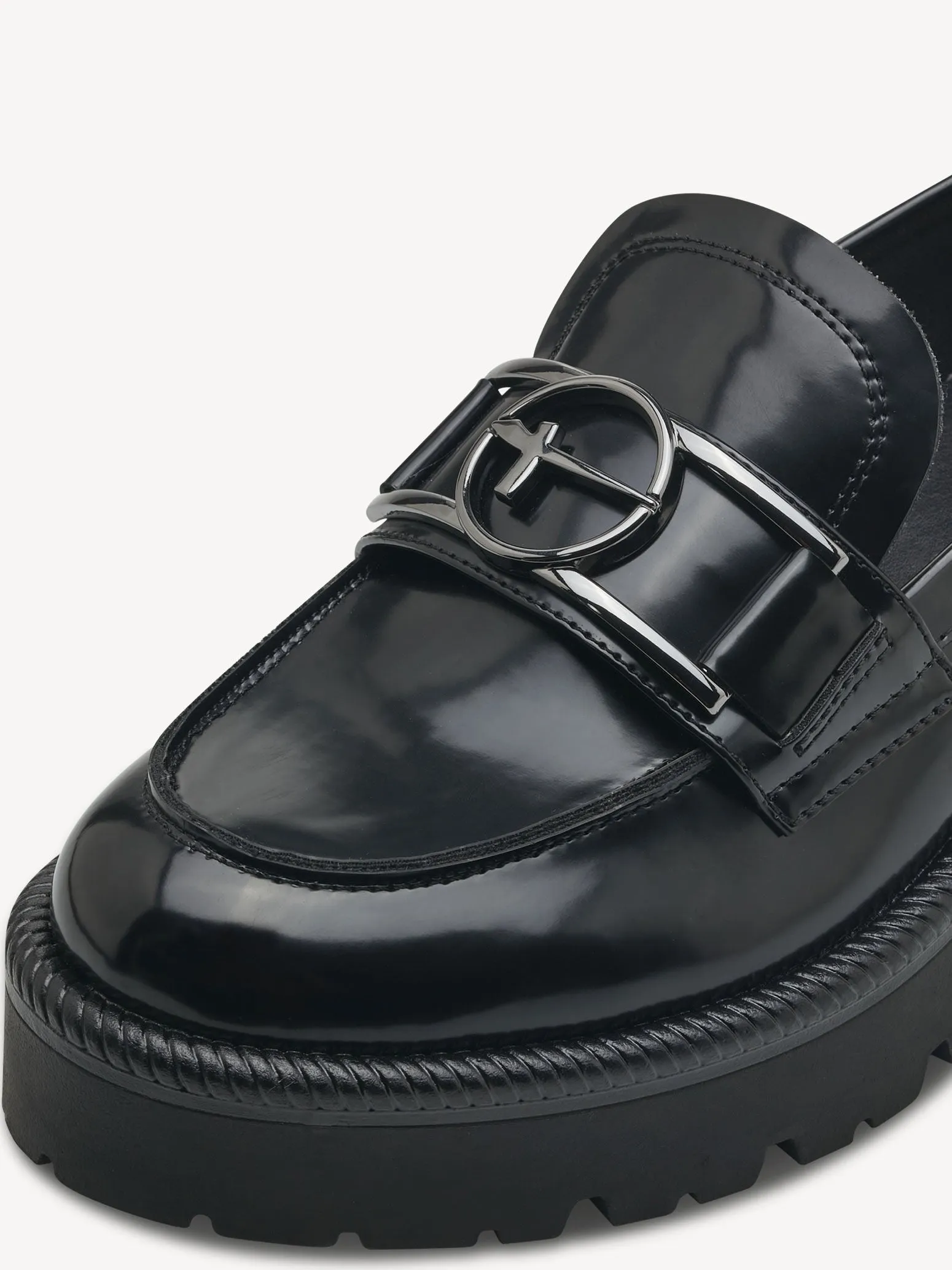 Tamaris Black Chunky Loafers