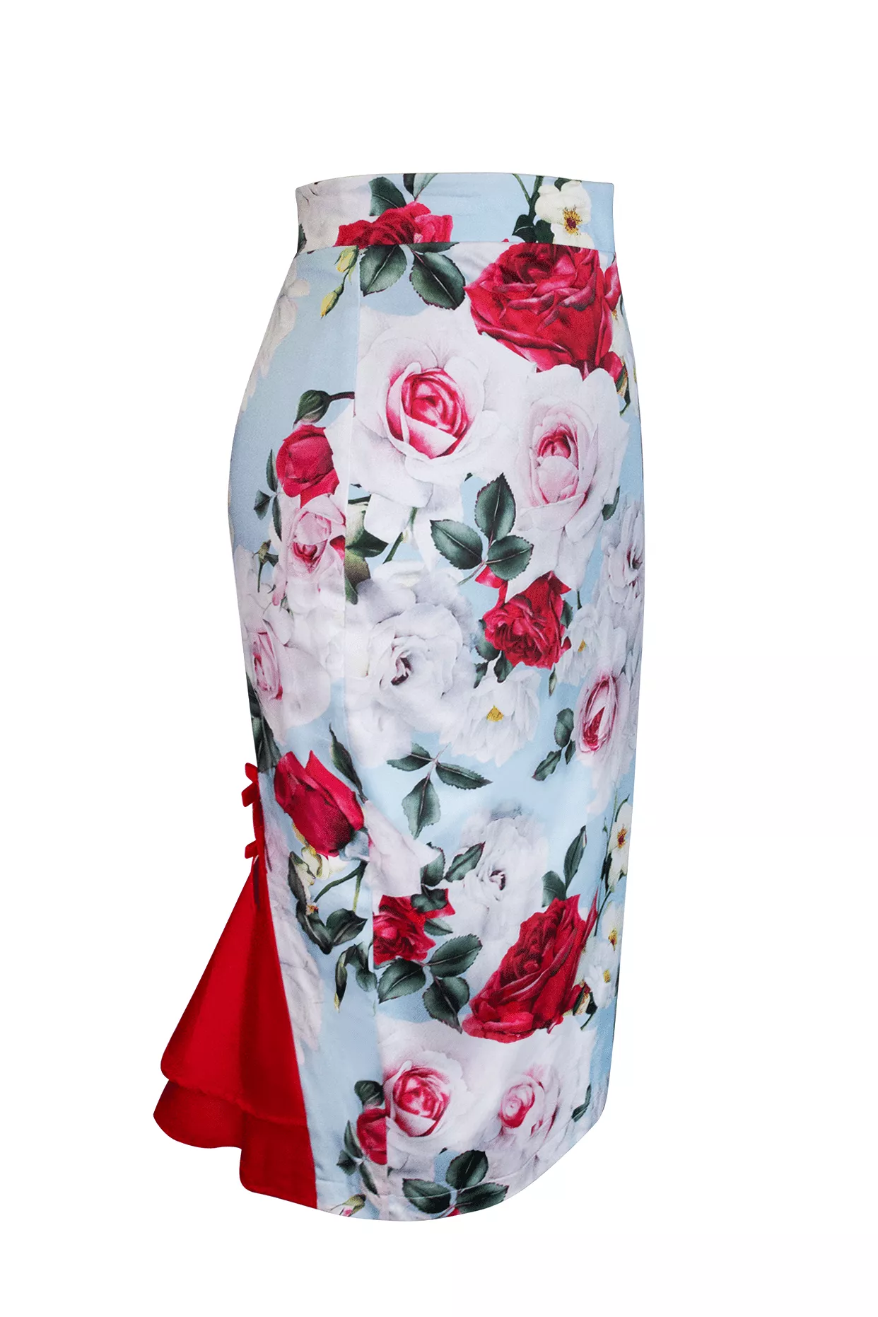 Tea Rose Wiggle Skirt (Print)