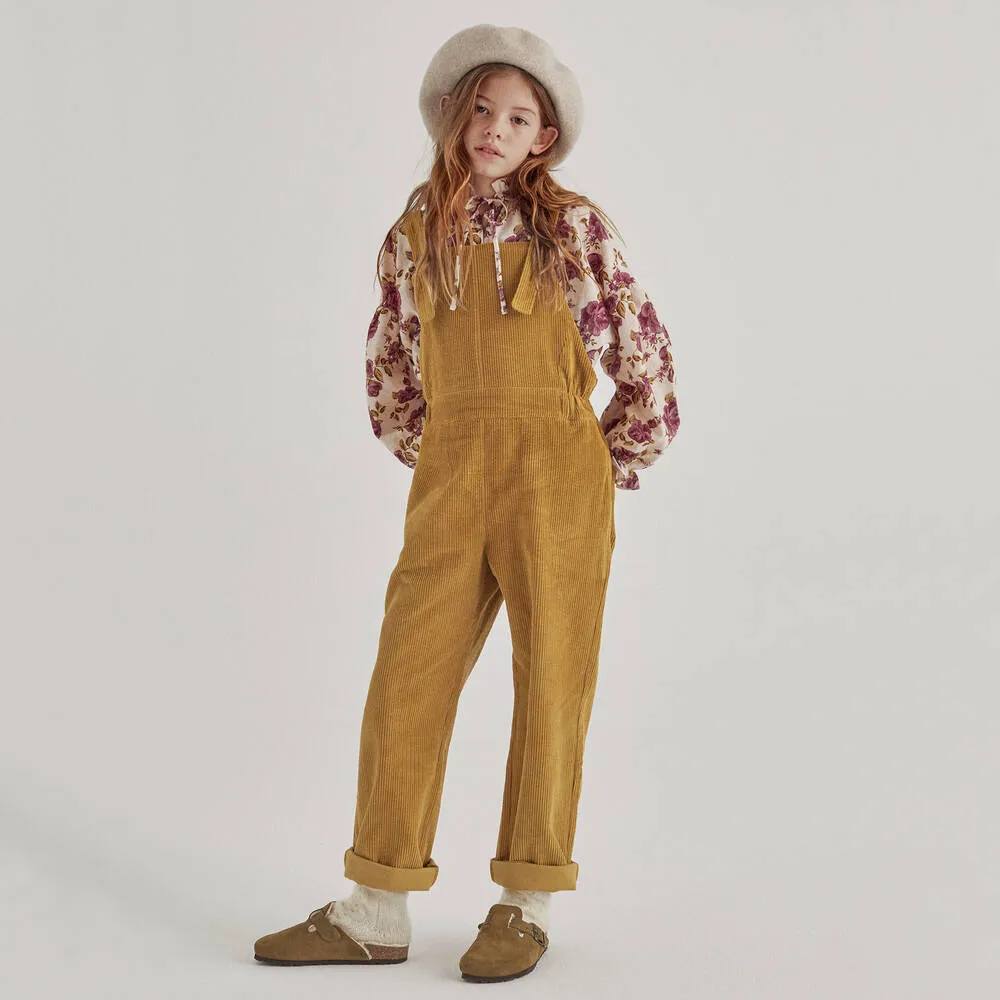 Teen Yellow Corduroy Dungarees