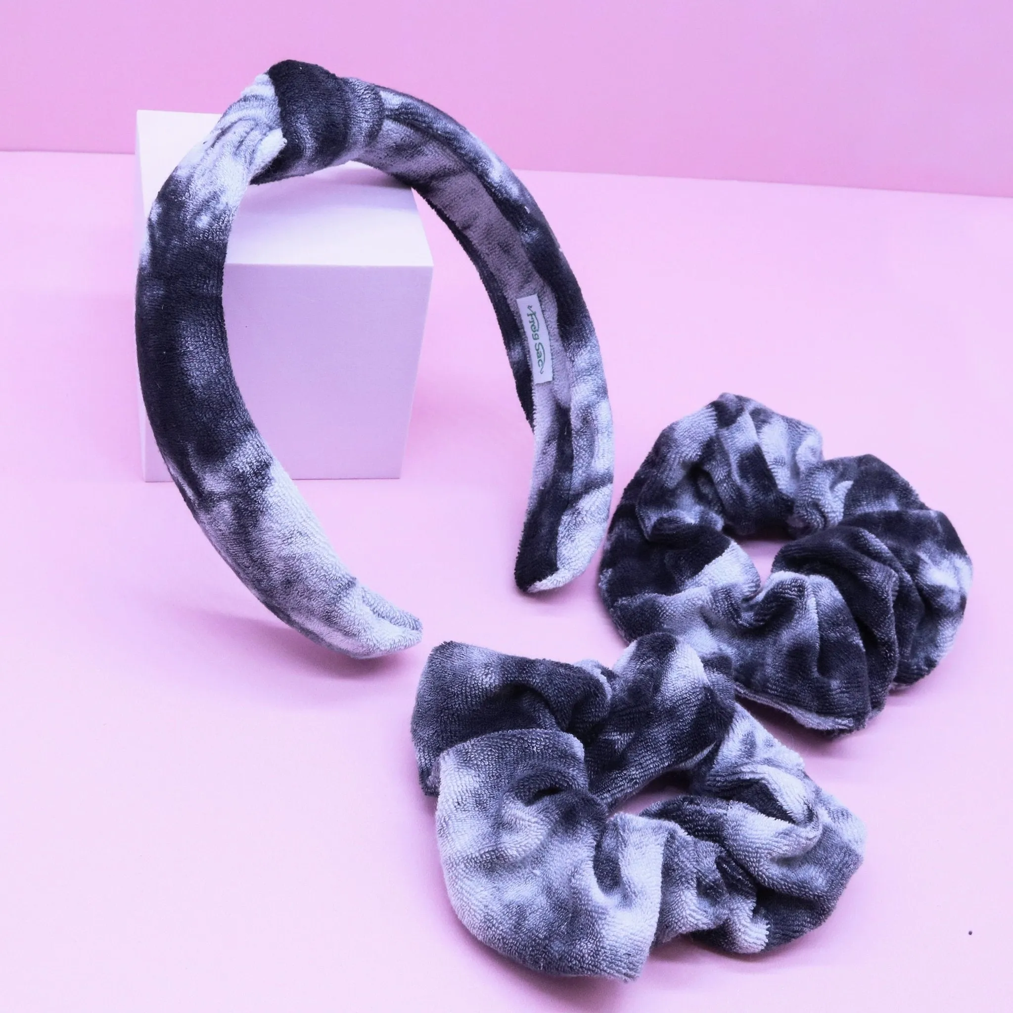 Terry Cloth Knot Spa Headband and Scrunchie Wristbands