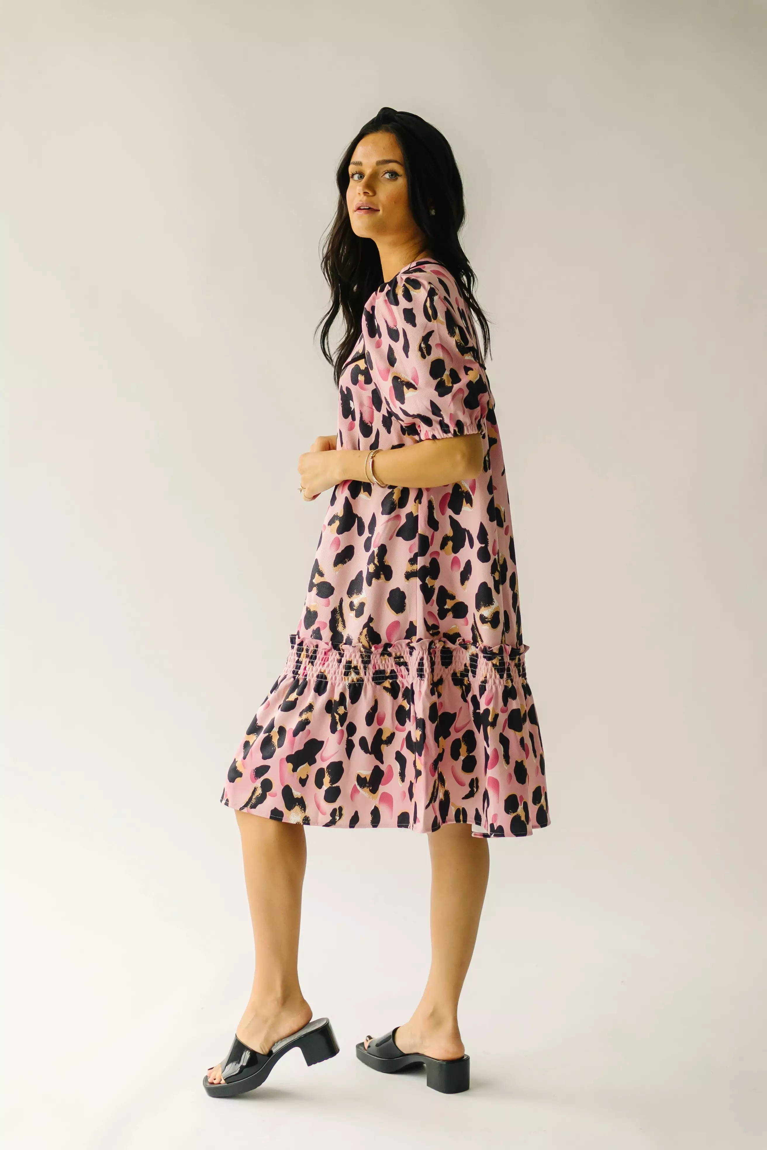 The Glenwood Tiered Dress in Pink