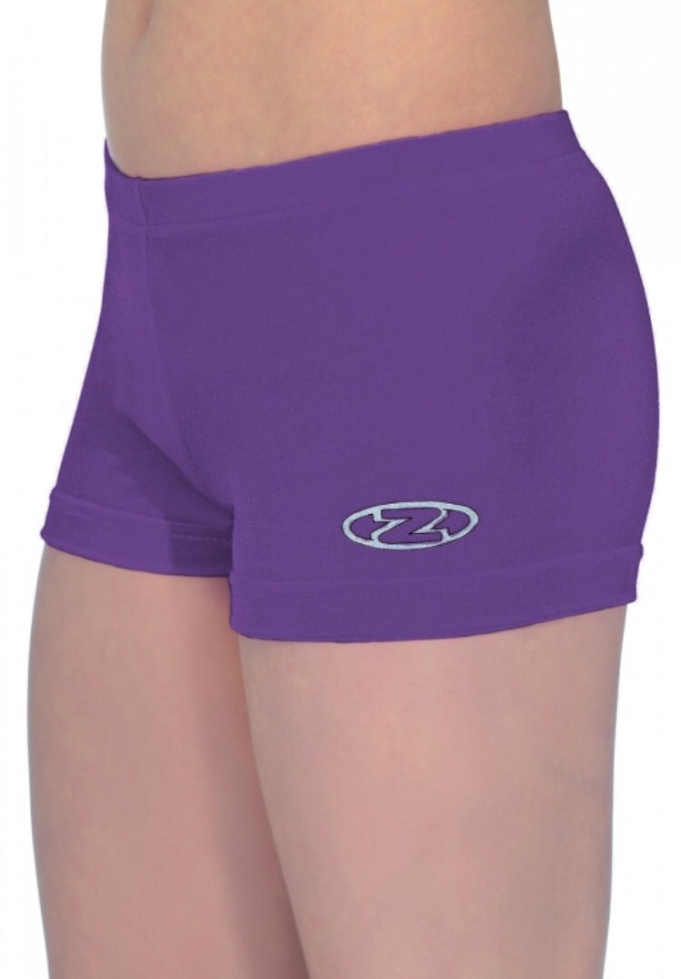 THE ZONE Smooth Velour Hipster Gymnastic Shorts Z2000