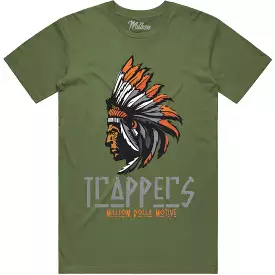 TRAPPERS : Olive Sneaker Tees Shirt