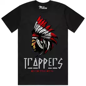 TRAPPERS (Red) : Black Sneaker Tees Shirt