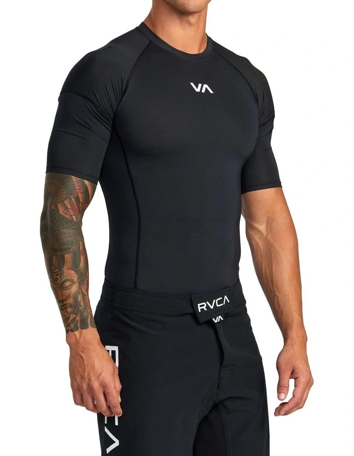 VA Sport Short Sleeve Rashguard in Black