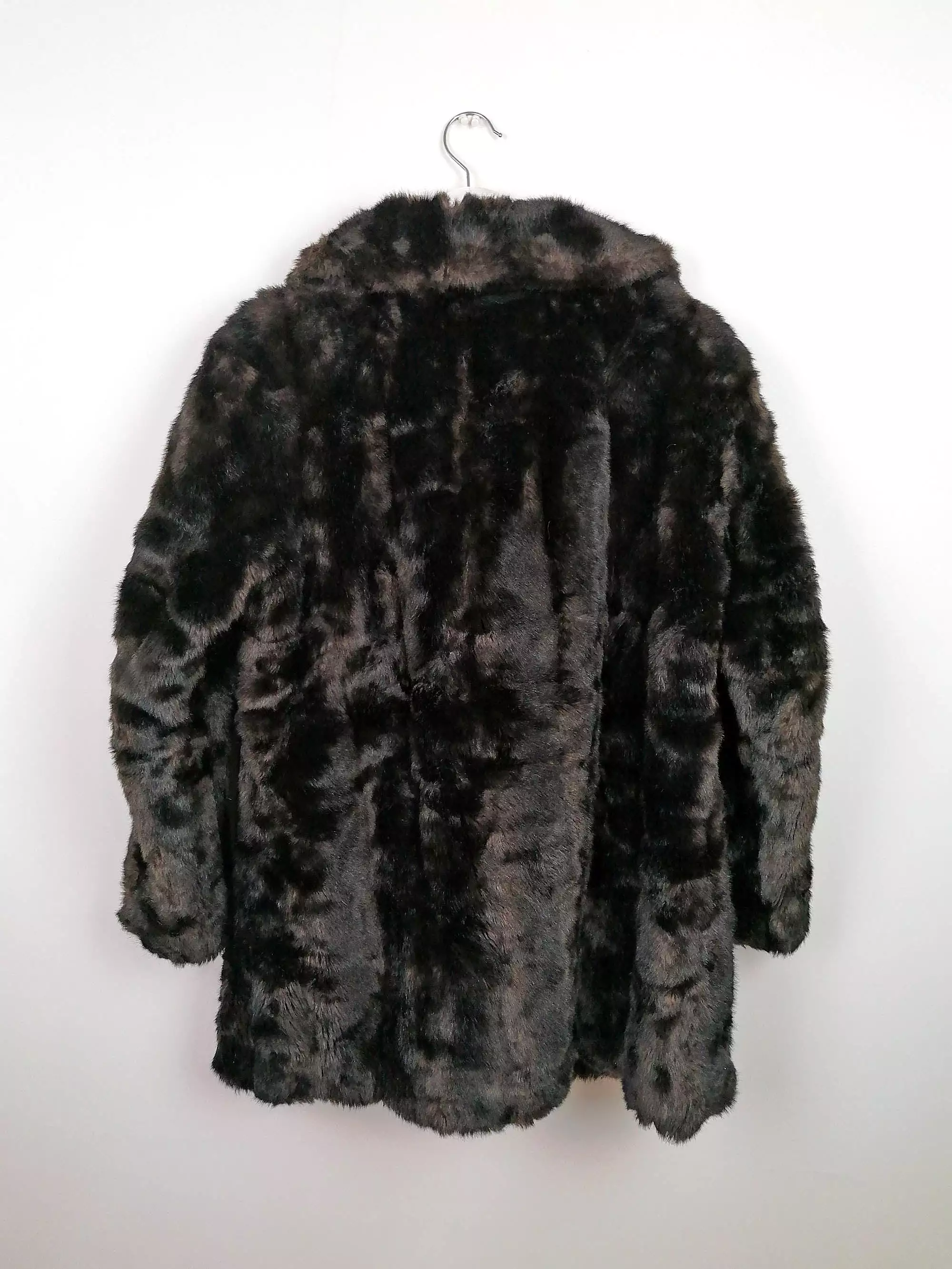 Vintage 80's 90's Faux Fur Coat Brown - size M