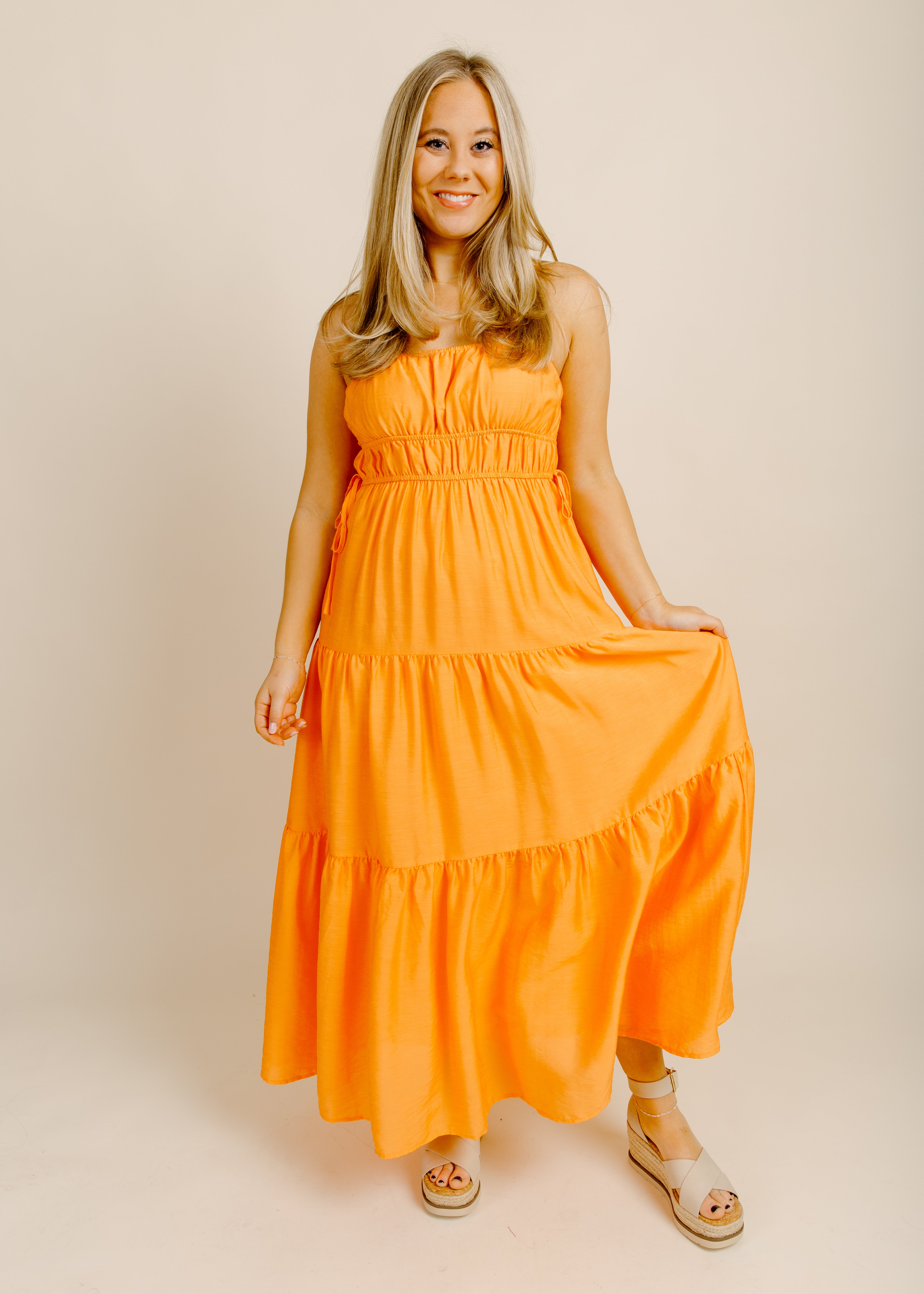 Waverly Midi Dress - Orange