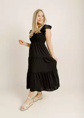 Wells Midi Dress - Black