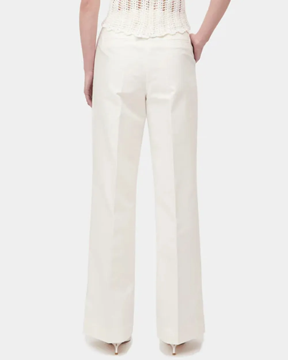 White Tate Wide Leg Trouser