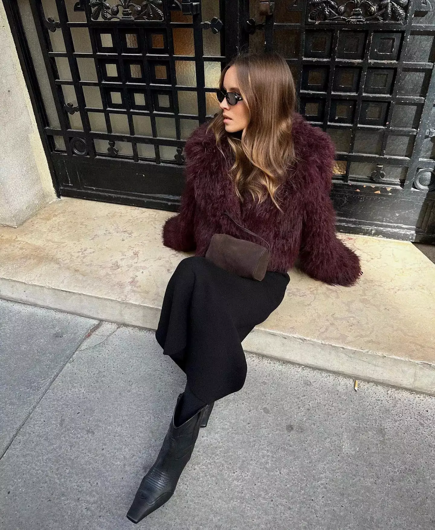 Winter Luxury Fluffy Faux Fur Jacket For Women Fashion Loose Long Sleeve Warm Coat